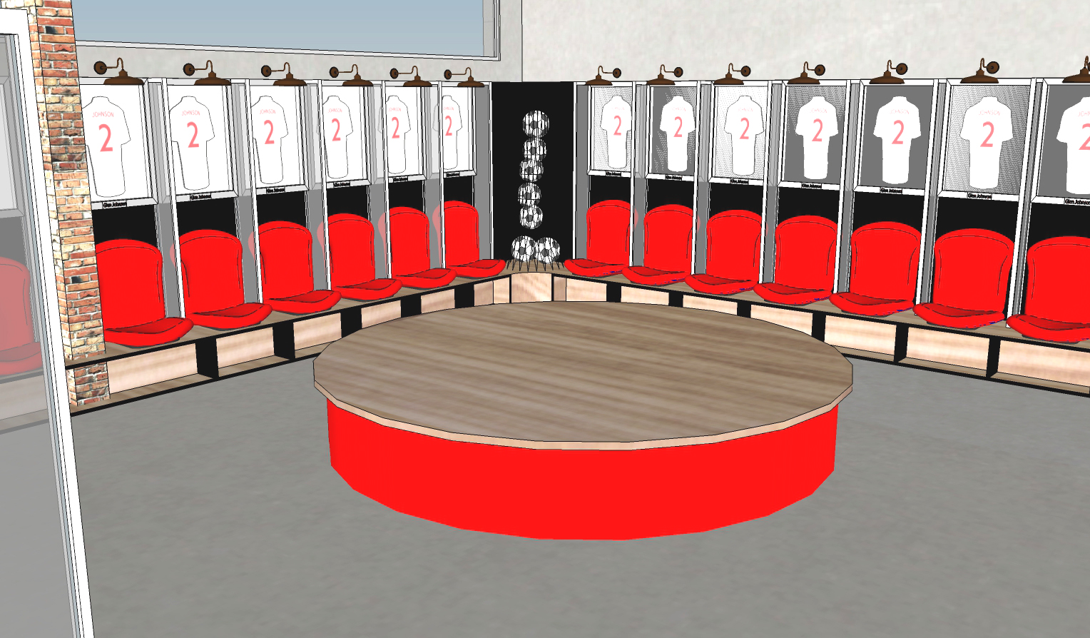 הדמייה של חדר ההלבשה של הפועל ב